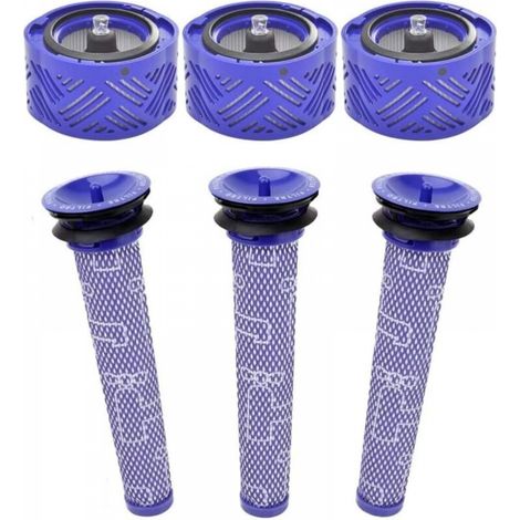 Lot de 6 filtres HEPA de rechange pour aspirateur Dyson V6 DC58 DC59 DC62 DC72 DC74 SV03 SV04 SV05 SV06 SV07 SV08 SV09 Absolute Animal Motorhead, pièce n° 965661-01, 966741-01 (1/5)