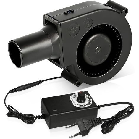 Ventilateur Radial 12V - 1 Unité - Plastique PBT - Régulateur Vitesse - Camping Barbecue Refroidissement - 97x94x33mm (1/5)