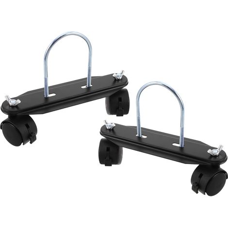 de 2 roulettes pivotantes noires avec frein pour radiateur à (1/5)