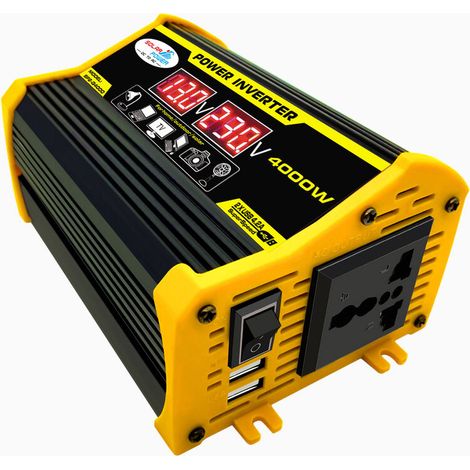4000W Solar Power System Inverter DC 12V to AC 220V Car Inverter Portable Power Station - Black Case Legend II 12V-220V (1/5)