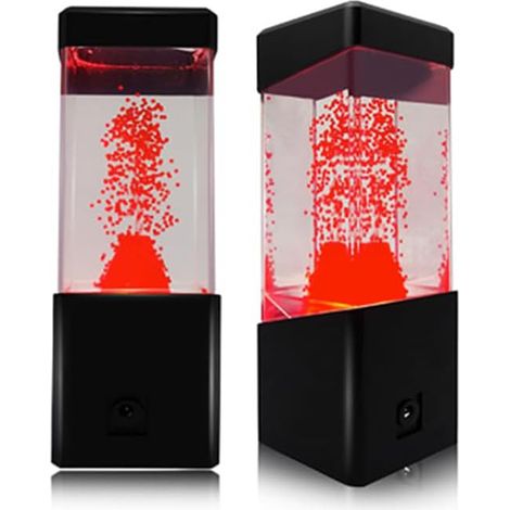 I-TOTAL® - Lampe LED Volcano rouge carré 23 cm (1/2)
