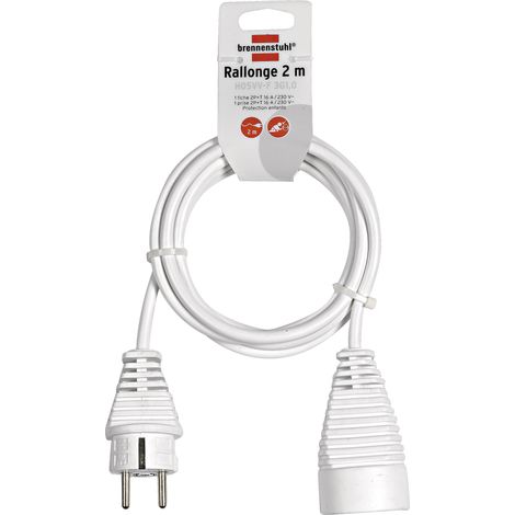 Innenverlängerungskabel - IP20 Schwarz - 2m - H05VV-F 3G1,0