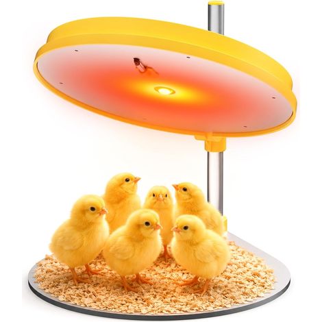 Chick Heating Plate with LED Light and Digital Display, 45W Adjustable Temperature Heating for Chicken Coop, Heating Panel for Chickens, Kittens, Puppies, Pets (1/5)