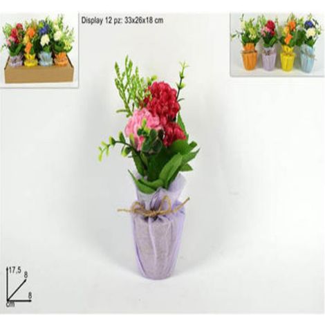 TrAdE Shop Traesio - Piantina Pianta Decorativa Decorazione Casa Arredo Artificiale 17.5x8x8cm -