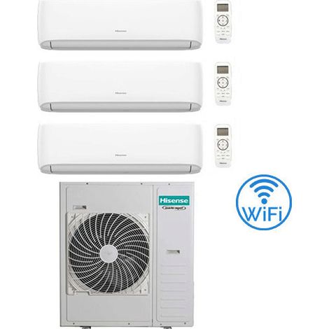 Hisense Hi Comfort Wifi R32 Trial Split Inverter 7000 + 7000 + 18000 BTU Klimaanlage mit E.U. 5AMW105U4RQC Klasse A++/A+