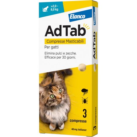 ADTAB COMPRESSE MASTICABILI PER GATTI 2,0-8,0 KG