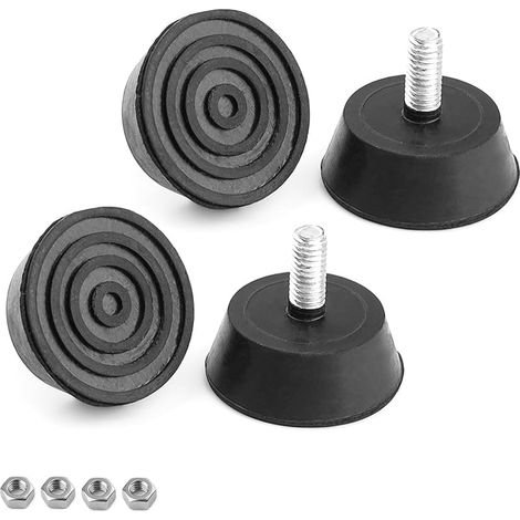 pieds de meuble réglables, en acier galvanisé avec filetage M6, haute stabilité, diamètre de la base vissée : 38 mm (1/5)