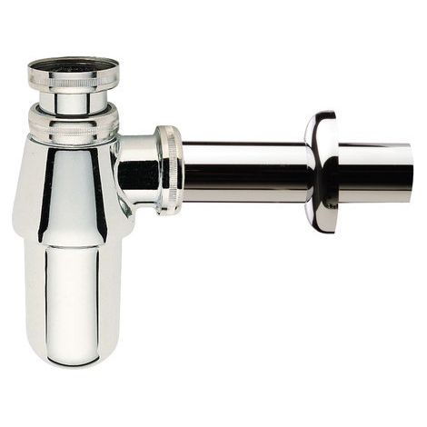 Nicoll – Siphon de lavabo réglable en laiton chromé – Installation facile – Pour drainage efficace – Compatible avec divers lavabos
