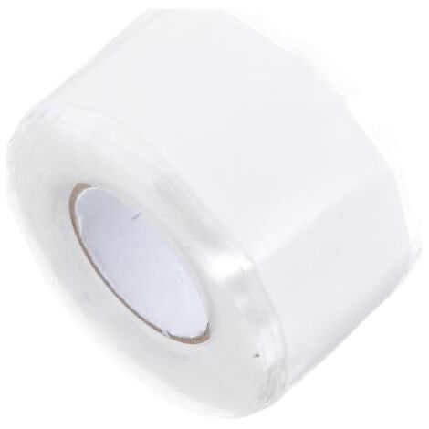 BUNTHAUS 2 Rouleau Ruban Adhésif Étanche pour Tuyaux 2,5 Cm X 3 M, Ruban de Réparation Anti fuite en Silicone Blanc, pour Réparation de Fuites D’eau Plomberie (1/5)