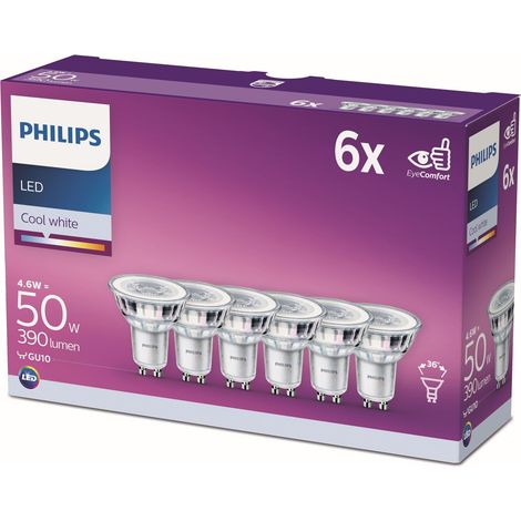 Ampoules LED pour Spot, Culot GU10, 390lm, 50W, Pack de 6 (1/5)