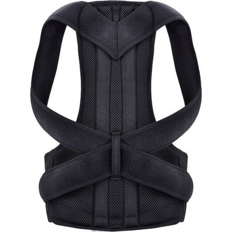 Correcteur De Posture Réglable Taille M Pour Soutien Dos Et Épaules Soulagement Douleurs Dos Et Nuque Noir (1/5)