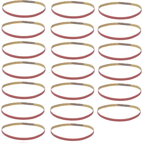 Outil de remplacement de bande Abrasive de ponçage de bande de papier de verre de 20 pièces pour ponceuse 330x10mm180 