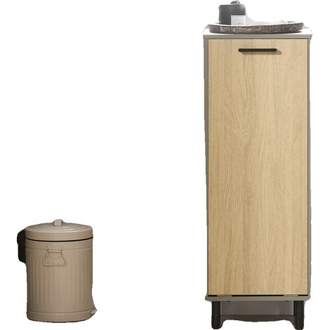 Armario para la ropa sucia, bolsa de lavandería plegable, diseño compacto, gris. (1/2)