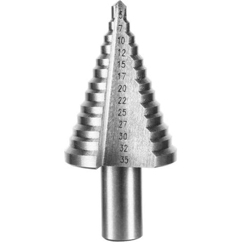 Stufenbohrer, HSS-Stufenbohrer, Doppelschlitz-Kegelfräser 5 mm–35 mm Titan-Stufenbohrer Kegelfräser (1/5)