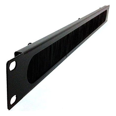 Panel pasacables armario rack 19 de 1U con cepillo central  Negro (1/4)