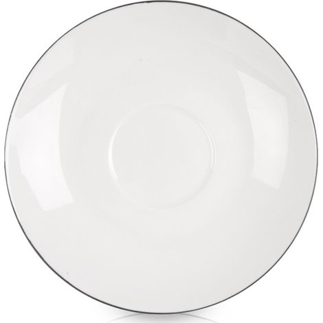 Kleine weiße Porzellan-Untertasse für Snacks, 15 cm (1/3)