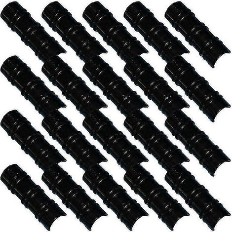 Colliers de serrage pour tuyaux de serre, en alliage ABS, lot de 20, résistants, clips noirs de 25 mm (1/5)