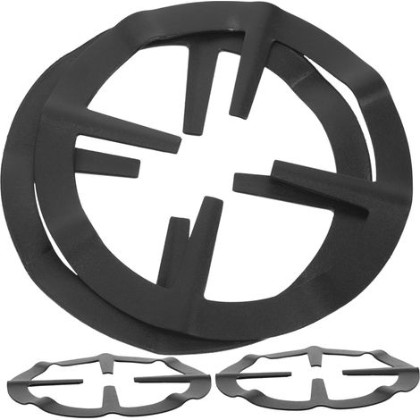 Support réducteur brûleur gaz 4 pièces, anneaux de protection noirs pour petite batterie de cuisine, accessoire de sécurité pour cuisson gaz (1/4)