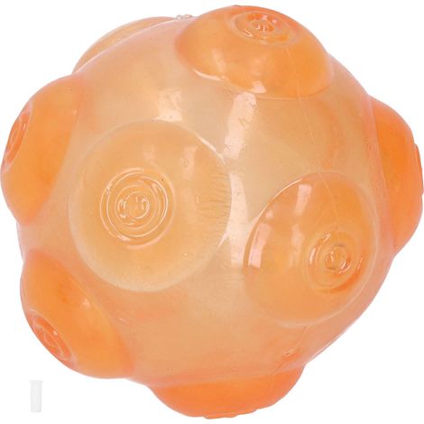 Balle à mâcher couineuse en TPR, rebondissante et flottante, pour le nettoyage des dents des chiens de petite et moyenne taille (orange). (1/5)