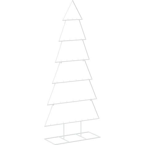 Sapin de Noël en métal avec support KUOPIO 180 cm Acier Blanc vidaXL (1/5)