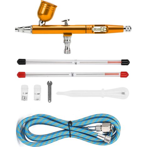 Pistolet aérographe pneumatique AR130K 0.3mm pour art DIY, outil de pulvérisation doré (1/5)