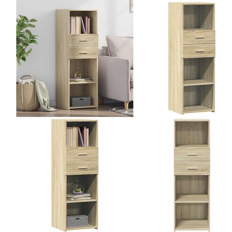 Highboard Sonoma-Eiche 40x42,5x124 cm Holzwerkstoff - Sideboard - Hochboard - Wohnzimmermöbel - Eiche Dekor - Holzwerkstoff - Home & Living (1/5)