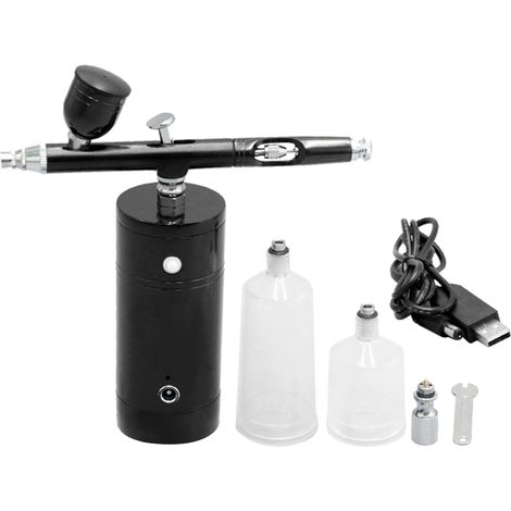 Kit d'aérographe USB rechargeable Pompe à main le compresseur portable pistolet à main pour la peinture de tatouage de maquillage fx hydratant (1/5)