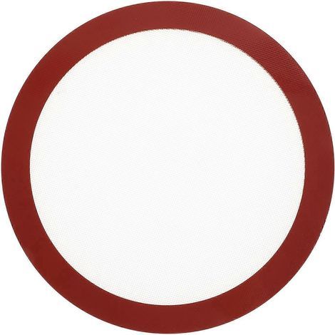Tapis de cuisson rond en silicone pour four, idéal pour la pizza, antiadhésif et résistant à la chaleur, pour la pâtisserie maison (308 mm, couleur aléatoire)-30.8X30.8CM-2 (1/3)