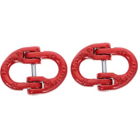 Connecteur D’Attelage De Remorquage Lien De Chaîne De Sécurité 2 Pièces Coupleur Pour Chaîne De Levage Fixation En Acier Trempé Installation Rapide (1/5)