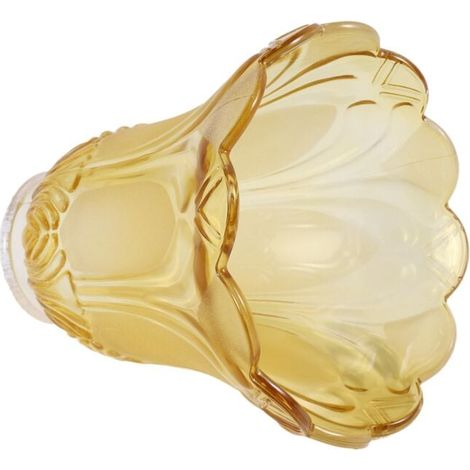Abat-Jour en Verre Dépoli Transparent pour Ventilateur de Plafond (1/4)