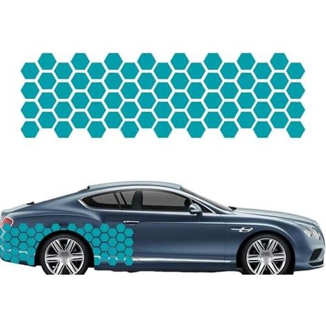 Autocollant de carrosserie, autocollant latéral de voiture  Autocollant nid d'abeille, 70,86 x 21,65 pouces, étanche pour voitures, camions, automobiles (1/5)