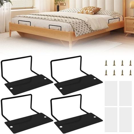 Lot de 4 supports de matelas antidérapants, supports de matelas, butées antidérapantes pour sommiers, 12 x 9,5 x 5 cm Étiquette (1/4)