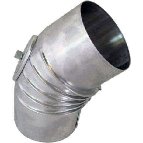 Coude en aluminium Bertrams 14BG45-180KV 45 °, Ø 180 x 2000 mm, nervuré, avec 2000 commande