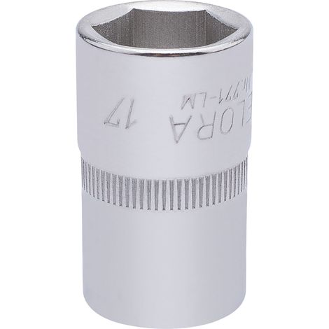 17mm 1/2 Inch Drive Hexagon Socket (15306) – Draper Elora 17MM Metric Square Drive Socket for Automotive and Mechanical Use (1/5)