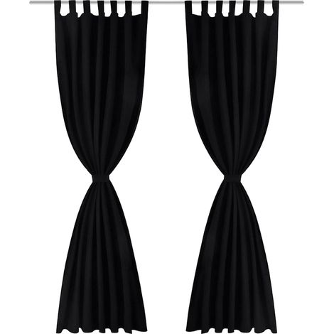 Maison Exclusive - Vorhänge Gardinen aus Satin 2-teilig 140 x 175 (1/4)