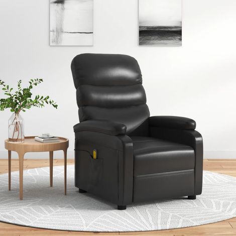 Massagesessel Schwarz Kunstleder