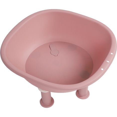 Siège de bain de siège pour soins post-partum, anti-hémorroïdes, cuvette profonde antidérapante, bonde étanche, trou de suspension, baignoire rose (1/5)