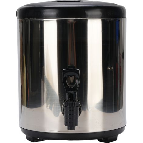 Dispenser di bevande isolato da 6 litri in acciaio inox 304, dispenser portatile per bevande calde e fredde per latte, tè, succhi di frutta, zuppe, argento (1/5)