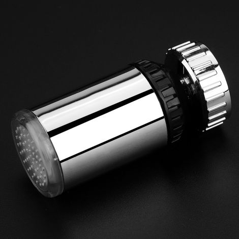 Beyamis Robinet de lavabo/cuisine avec LED rotative à 360° et changement de couleur (3 couleurs), capteur de température d'eau (1/5)