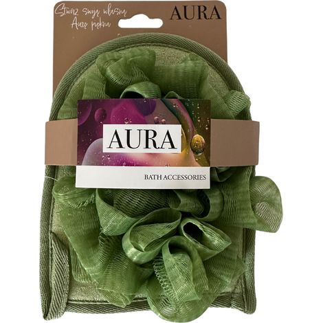 Esponja de baño AURA con esponja verde