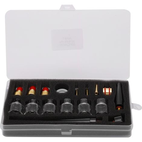 Kit de Torche à Souder: Accessoires WP9/20 avec Bec, Nozzle, Tungstène et Pince - Verre de Protection (1/5)