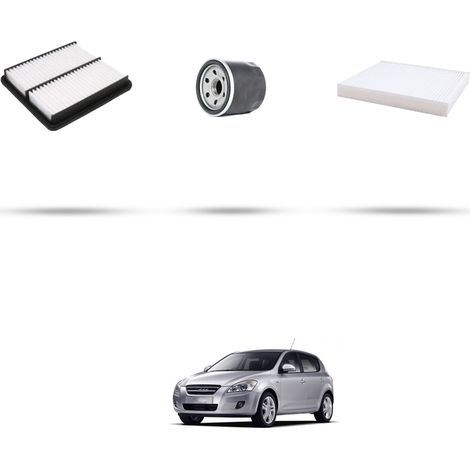 Kit tagliando 3 filtri compatibile con Kia Cee D (ED) 1.4 80kw dal 2007 (1/5)