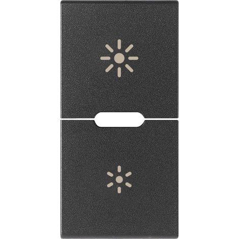 Due Mezzi Tasti 1M Dimmer Grigio VIMAR 19755.3