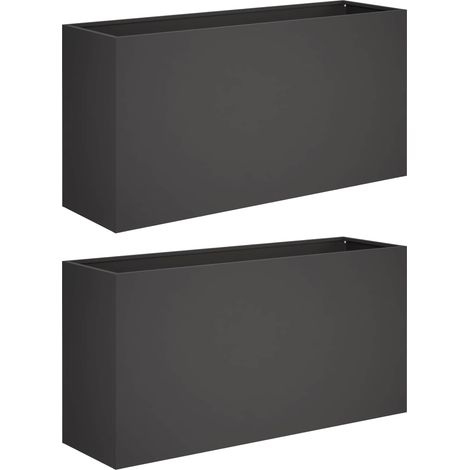 Garten-Pflanzgefäß 2 stk. Schwarz 100 x 30 x 40 cm vidaXL