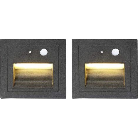 Kaelt - Rapanda – Spot encastrable extérieur LED 3W avec détecteur de mouvement – Température de couleur 2800K – Indice de protection IP65 – Aluminium étanche (1/5)