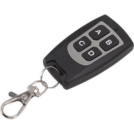 Télécommande sans fil 4 boutons avec porte-clés, 433 MHz, ultra-mince et étanche, pour la maison