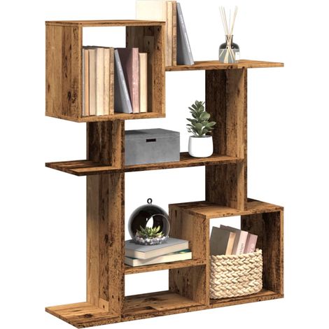 vidaXL Room Divider Bookcase Old Wood 92x29x112 cm Engineered Wood (1/5)