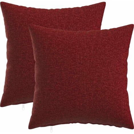Cushion Cover 2 pcs HEERLEN Wine Red 30 x 30 cm Fabric vidaXL (1/5)