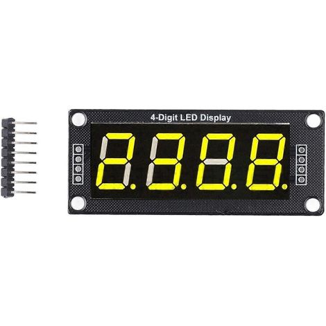 4er-Pack LED-Segment-Digitalanzeigemodul, 4 Bit, 7 Segmente, Leiterplatten-Uhrmodul, 0,56 Zoll, MRA172E, Gelb
