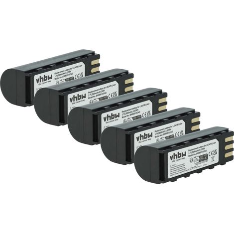 vhbw 5x Akku kompatibel mit Symbol LS3478ER, LS3578, DSS3478, LS3478, DS3578, DS3478 Barcodescanner POS (2600 mAh, 3,7 V, Li-Ion)